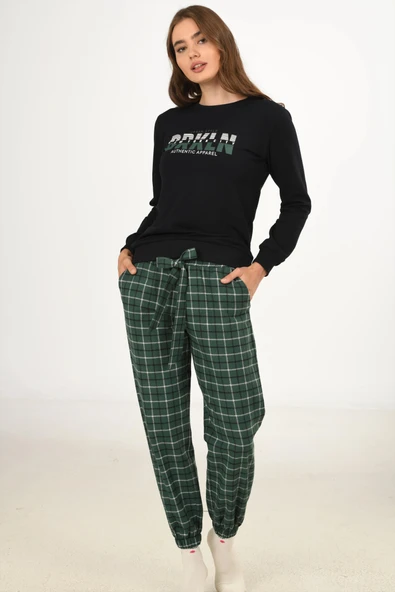 Dowry 09942 Kadın Kışlık Uzun Kol Pijama Takım ürün görseli 1