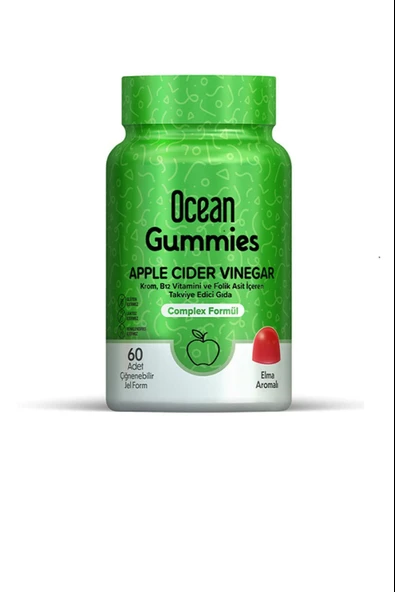 Ocean Gummies Apple Cider Vinegar 60 Çiğneme Form ürün görseli