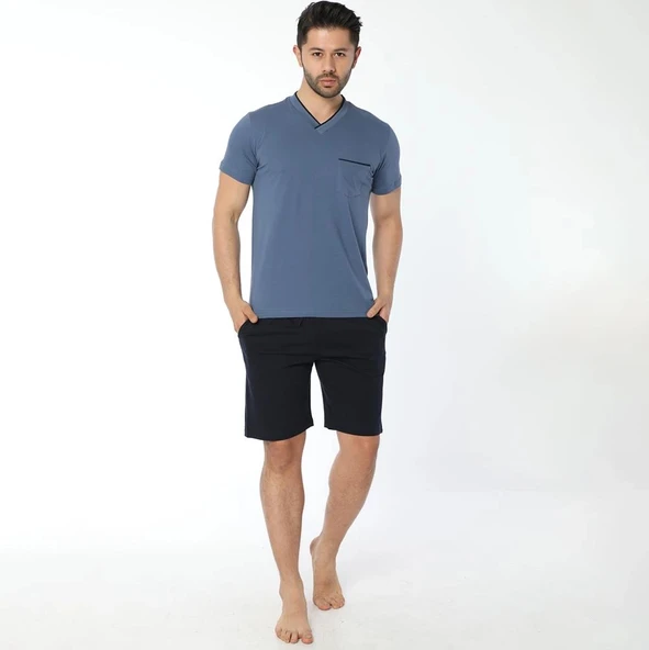 Öztaş 12021 Erkek Yazlık Şort Pijama Takım ürün görseli 1