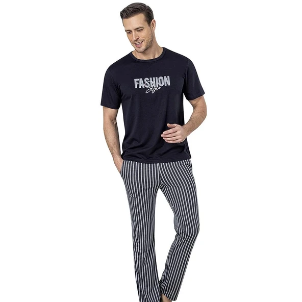 Alperi 18016 Erkek Yazlık Kısakol Pijama Takım - Resim 2