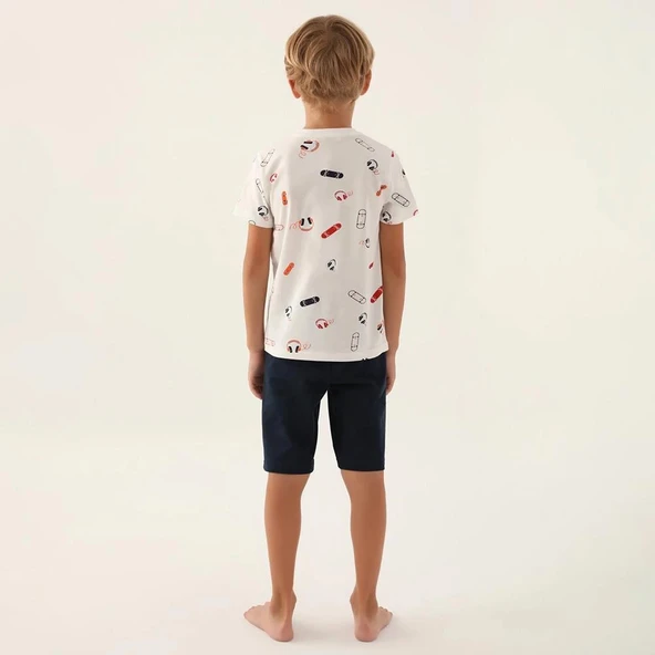 Arnetta 2984C Erkek Çocuk Bermuda Pijama Takım - Resim 5