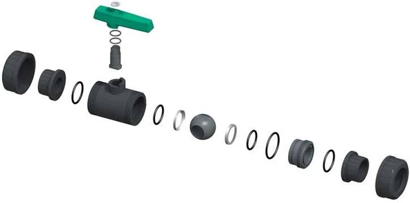 Gemaş Havuz Pvc Küresel Su Vanası d.75 mm-Yapıştırmalı-Pool Valve-ToptancıyızBiz - Resim 5