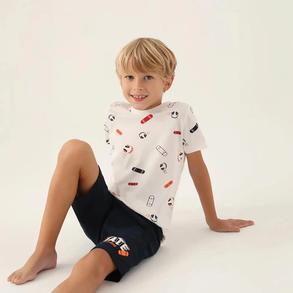 Arnetta 2984C Erkek Çocuk Bermuda Pijama Takım - Resim 2