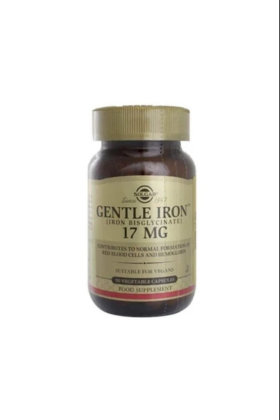 Solgar Gentle Iron 17mg 90 Kapsül ürün görseli