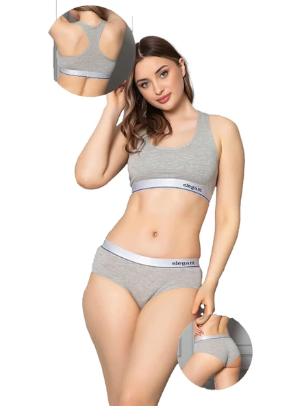 Elegant YG23002 Kadın Büstiyer-Hipster Takım - Resim 3