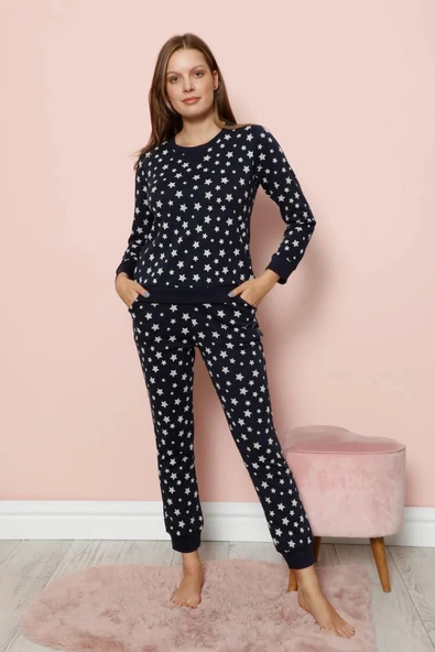 Confeo 840-233 Kadın Kışlık Bisiklet Yaka  Pijama Takım ürün görseli 1