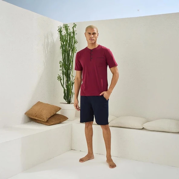 Kly 2010 Erkek Midi Yaka Şortlu Takım ürün görseli 1