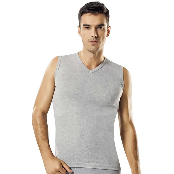 Namaldı 118G Ribana V-Yaka Kolsuz Gri Erkek Atlet ürün görseli 1