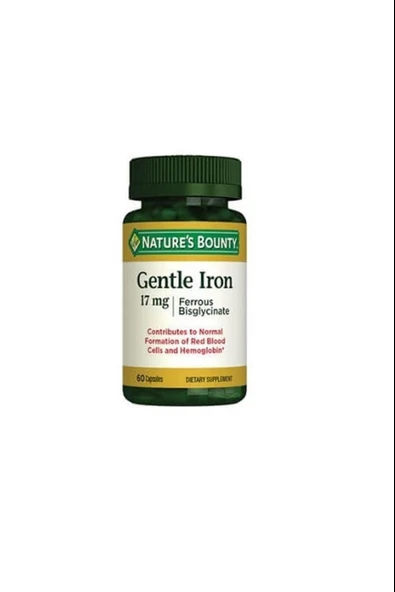 Nature's Bounty Gentle Iron 17 Mg 60 Kapsül ürün görseli