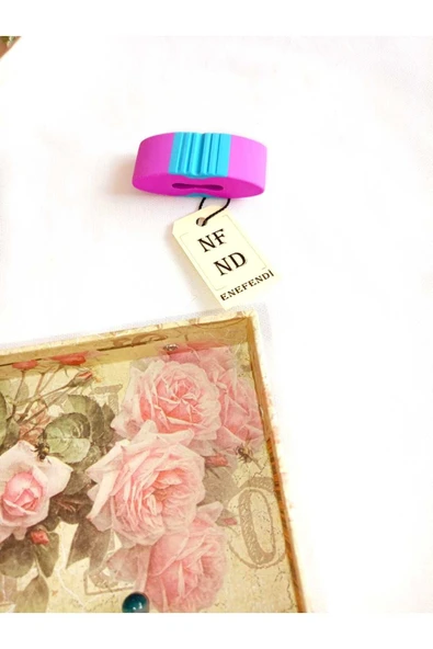 MOR SİLGİ RENKLİ DELİKLİ ELASTİK HEDİYE - Resim 4