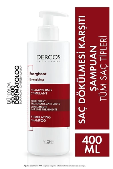 Vichy Dercos Energisant Saç Dökülmesi Karşıtı Şampuan 400 ml ürün görseli