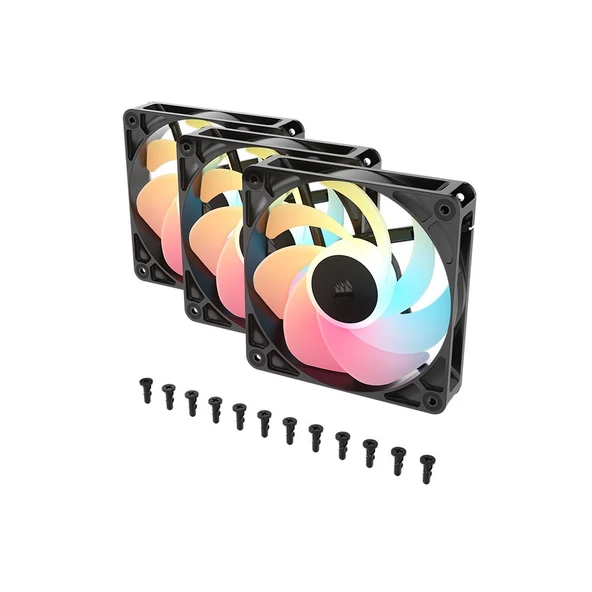 CORSAIR RS Serisi RS120 Reverse ARGB Siyah 120MM PWM 3'lü Fan Kiti-CO-9050196-WW - Resim 3