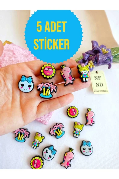 5 ADET STİCKER 3D YAPIŞKANLI MATARA STİCKER HEDİYE OYUNCAK DESENLİ RESİMDEKİLER GELİR ürün görseli 1