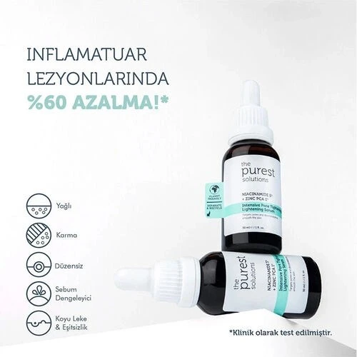 The Purest Solutions Gözenek, Sivilce Ve Siyah Nokta Karşıtı Niacinamide Serum 30 ml - Resim 6
