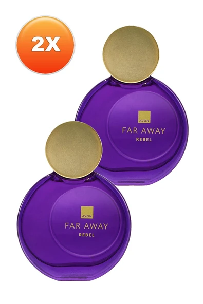 AVON Far Away Rebel Kadın Parfüm Edp 50 Ml. İkili Set - Resim 2