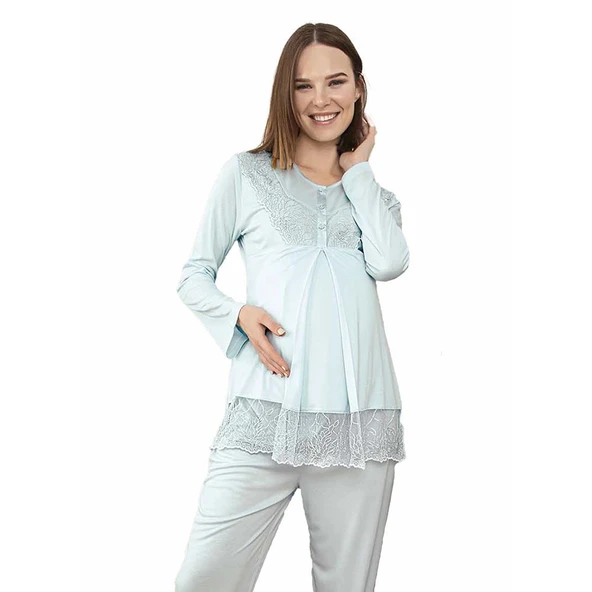 Rozalinda 127 Kadın Kışlık Lohusa Pijama Takım - Resim 2