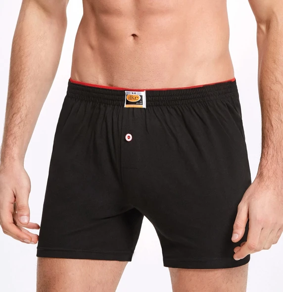 İlke 011 Düz Renkli Penye Boxer - Resim 7