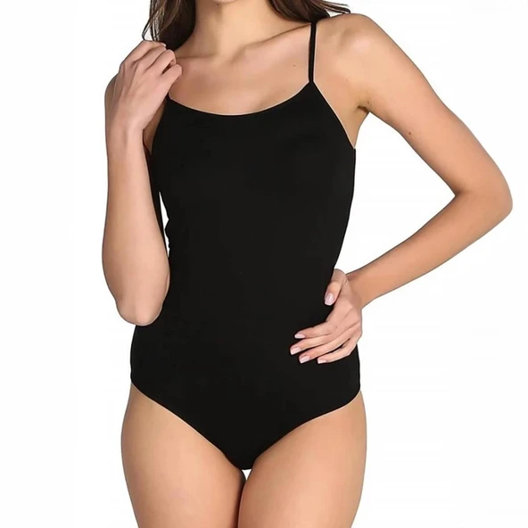 Tutku 148 Kadın İp Askılı Kancalı Body - Resim 2