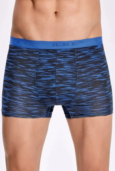 İlke 1601 Erkek Likralı Desenli Boxer - Resim 2