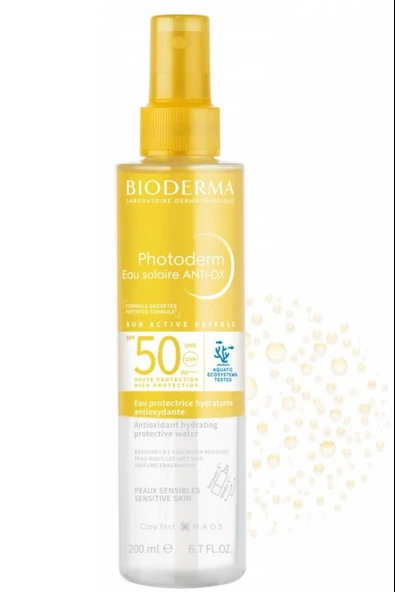 Bioderma Photoderm Anti OX Sun Protective Water SPF50 Yaşlanma Karşıtı Antioksidan Güneş Koruyucu 200 ml ürün görseli