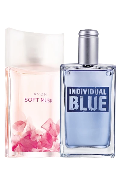 AVON Individual Blue Erkek Parfüm ve Soft Musk Edt 50 ml Kadın Parfüm Paketi ürün görseli 1