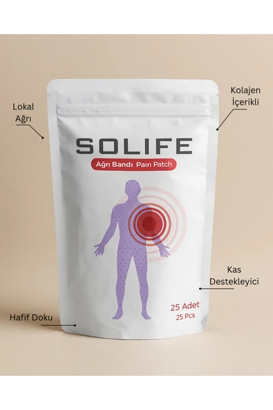 SOLIFE Transdermal Patch Ağrı Bandı 25 Adet - Resim 2