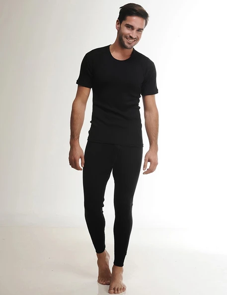 Hasyün 4001 Erkek Siyah Uzun Yün Don - Resim 2