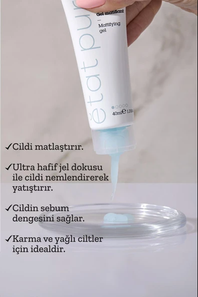 Etat Pur Gel Matifying Cream 40 ml - Resim 3