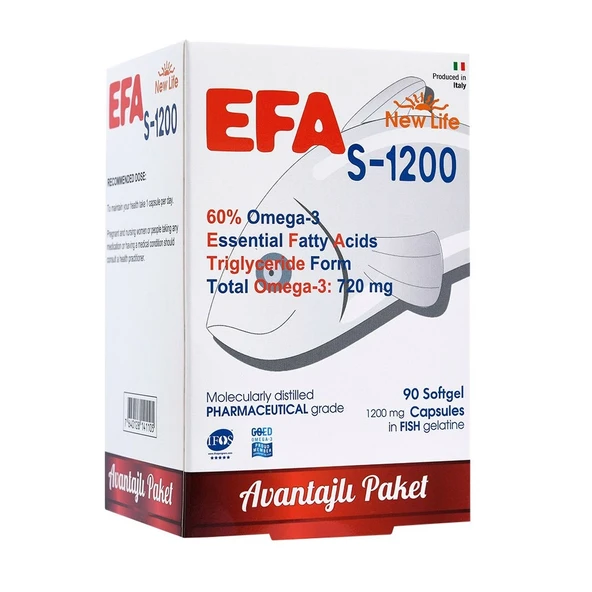 New Life Efa S-1200 Omega-3 90 Kapsül - Resim 3