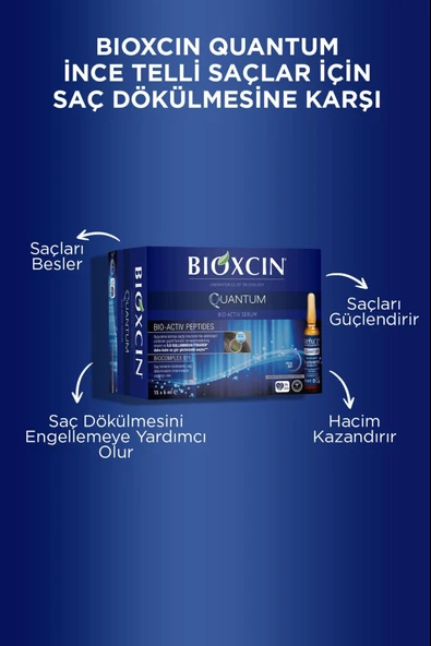 Bioxcin Quantum Ekstra Hacim & Bakım Serumu 15x6 Ml - Ince Telli Dökülen Saçlar Için - Resim 5