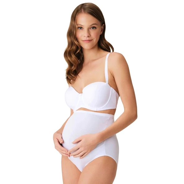 Anıl 2588 Kadın Pamuk ve Modal Kumaş Yüksek Bel Hamile Külodu ürün görseli 1