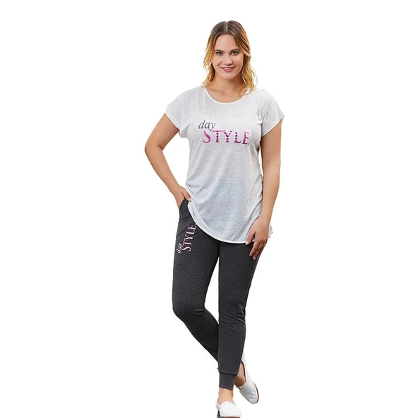 Dowry 08015 Kadın Yazlık Battal  Pijama Takım ürün görseli 1