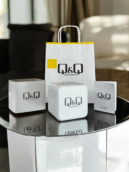 Q&Q Çelik Kordon 2 Yıl Garantili 3 Atm Suya Dayanıklı Kol Saati+Bileklik Hediyeli QQ.1002.A2 - Resim 4