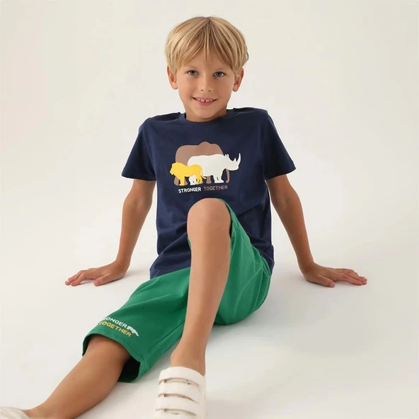 Roly Poly 3362C Erkek Çocuk Kapri Yazlık Pijama Takım ürün görseli 1