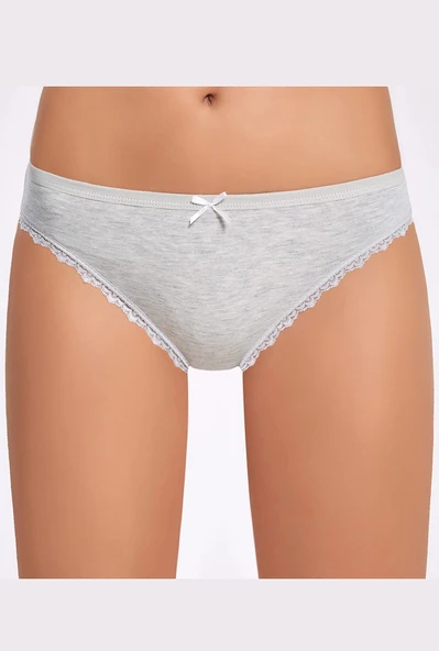 İlke 278 Kadın Melanj Dantel Bikini Külot - Resim 5