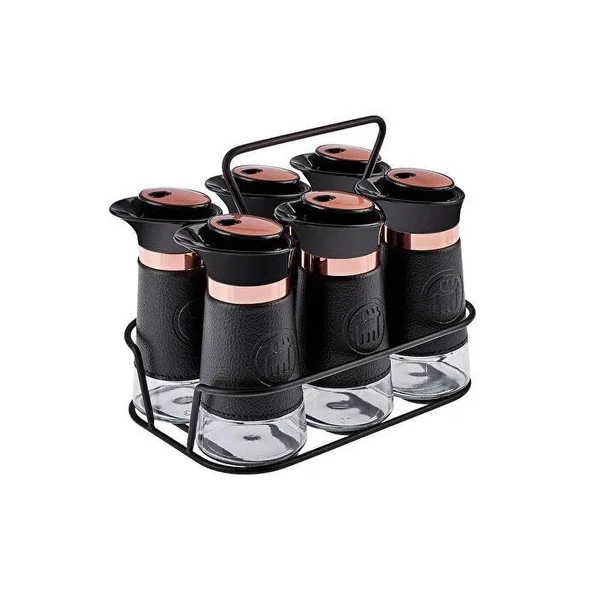 KARACA LATİN DERİ 6LI KARE BAHARAT TAKIMI - Resim 2