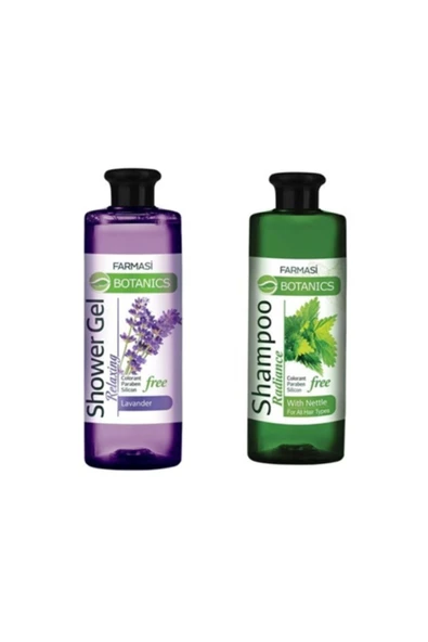 FARMASİ Farmasi Botanics Isırgan Özlü Şampuan 500 ml + Botanics Lavanta Duş Jeli 500 ml ürün görseli 1