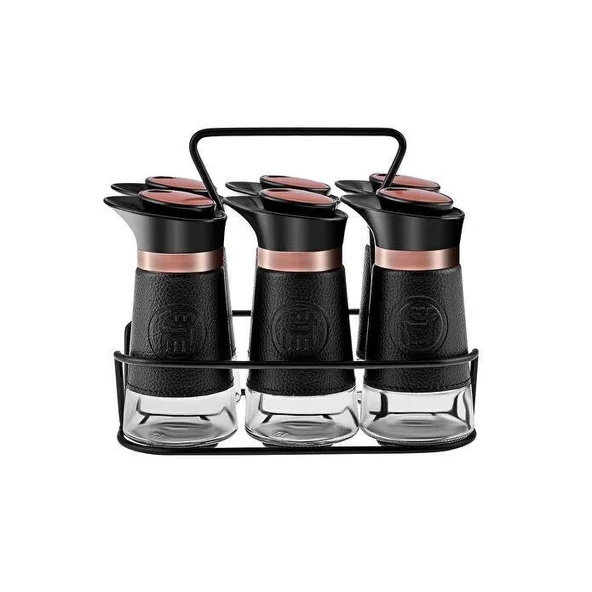 KARACA LATİN DERİ 6LI KARE BAHARAT TAKIMI ürün görseli 1