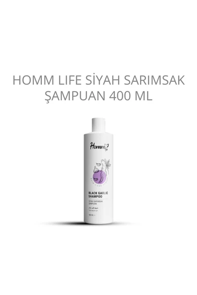 HOMM BİTKİSEL HOMM LIFE SİYAH SARIMSAK ŞAMPUAN 400 ML ürün görseli 1