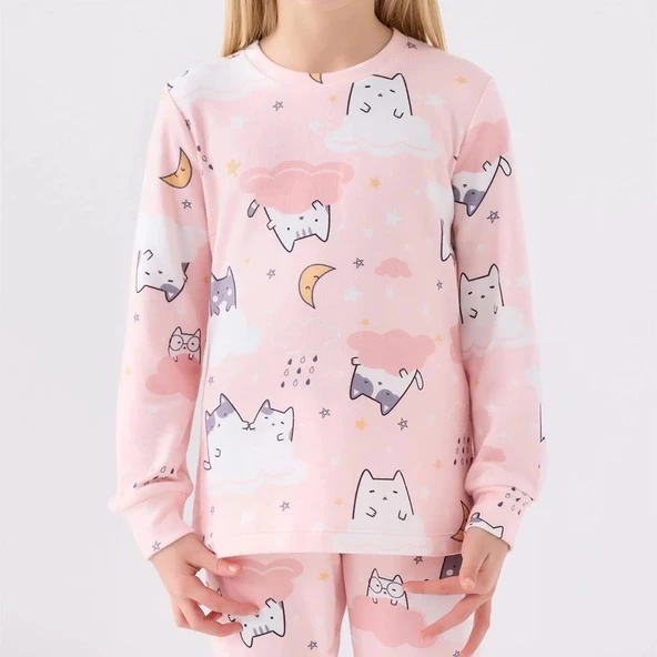 RolyPoly RP3460C Kız Çocuk Kışlık Pijama Takım - Resim 3