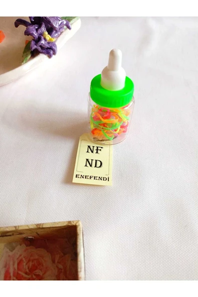 2 ADET YEŞİL TURUNCU BİBERON LASTİK TOKA RENKLİ ÖRGÜ PERMA LASTİĞİ KIZ ÇOCUK HEDİYE OYUNCAK 80 ADET - Resim 2