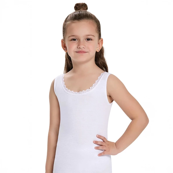 İlke 323 Kız Çocuk Fırfırlı Geniş Askılı Atlet   (0-1 Yaş) ürün görseli