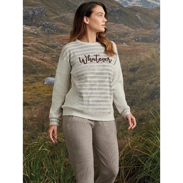 Poleren 7741 Kadın Kışlık Pijama Takım ürün görseli
