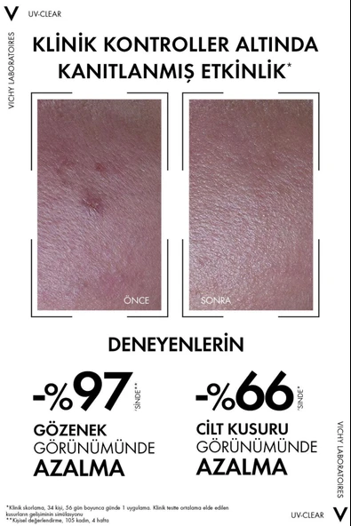 Vichy Capital Soleil Uv Clear Spf50 Yüz Güneş Kremi 40 ml - Karma Ve Yağlı Ciltler - Resim 2
