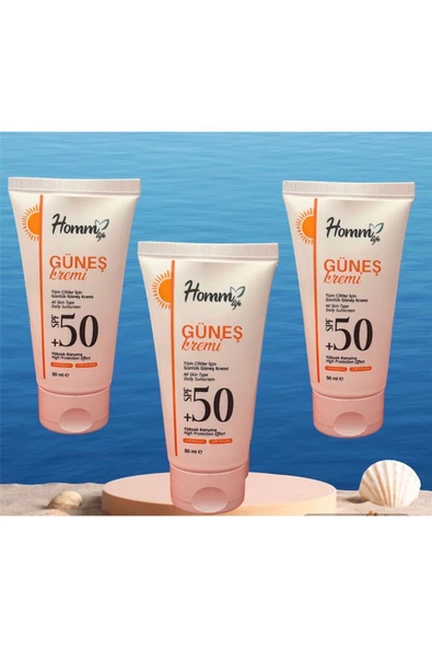 HOMM BİTKİSEL HOMM LIFE GÜNEŞ KREMİ 50 SPF 50 ML 3 Adet ürün görseli 1