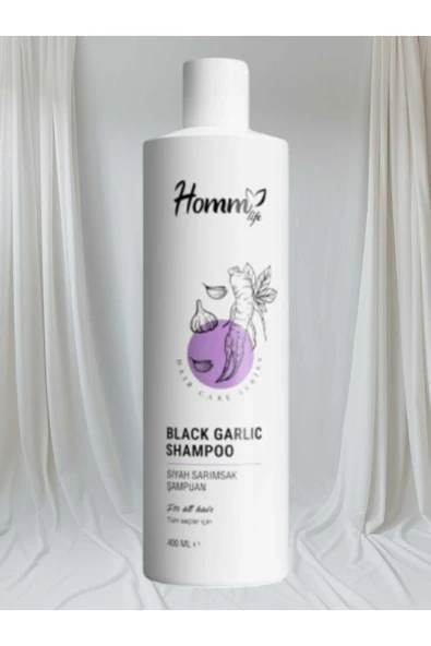 HOMM BİTKİSEL Dökülme Önleyici Homm Life Siyah Sarımsak Şampuan 400 ml ürün görseli 1