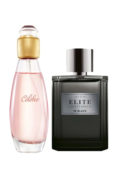 AVON Elite Gentleman in Black Erkek Parfüm ve Celebre Kadın Parfüm Paketi ürün görseli 1