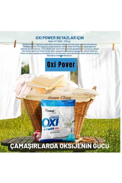 HOMM CLEAN Homm Bitkisel CLEAN OXI POWER BEYAZLAR İÇİN 500 ML - Resim 2
