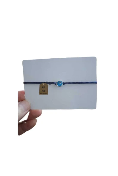 Sevgili Eş Arkadaş Çocuk Şans Nazar Bileklik Hediyelik Tekli 1.5cm Nazar Boncuklu - Resim 3