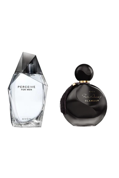 AVON Perceive Edt 100 ml Erkek Far Away Glamour (YENİ ŞİŞE) Edp 50 ml Kadın 2li Set ürün görseli 1